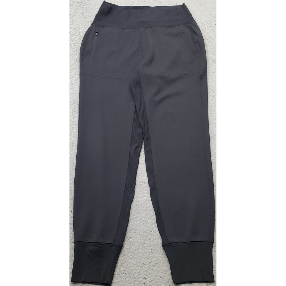 Athleta Venice Jogger Pants Womens XS Black High Rise Zip Pockets Activewear